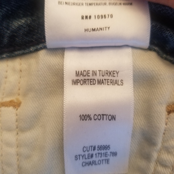 NWOT Citizens of Humanity Charlotte High Rise Straight Jeans Emotions Size 24 - Picture 8 of 8